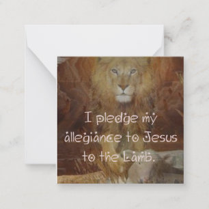I pledge my allegiance to Jesus greeting card