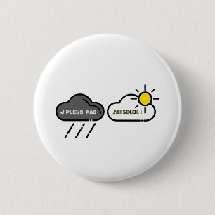 I PLEUS NOT I AI SUN! - Word games 6 Cm Round Badge