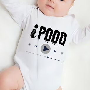 I pood Funny Baby Bodysuit