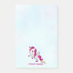 I Poop Magic Funny Unicorn Saying Post-it Notes
