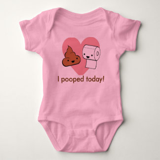 i pooped today baby bodysuit