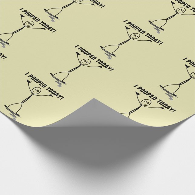 I POOPED TODAY! FUNNY Birthday WRAPPING PAPER (Corner)