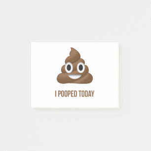 I Pooped Today Funny Emoticon Post-it Notes