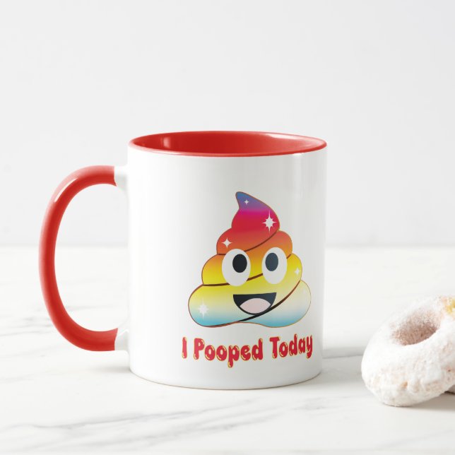 i pooped today mug (With Donut)