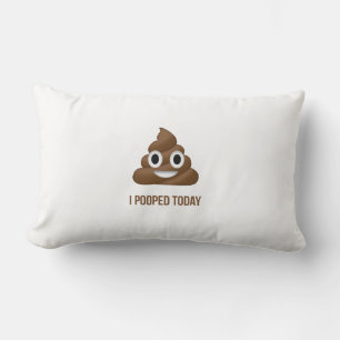 I Pooped Today Poo Emoji  Lumbar Cushion