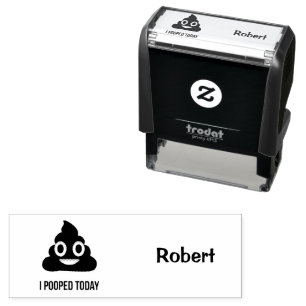 I Pooped Today Poo Emoji Personalized Self-inking Stamp