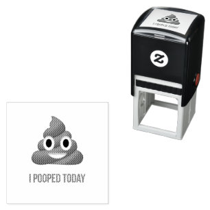 I Pooped Today Poo Emoji Self-inking Stamp