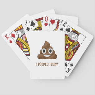 I Pooped Today Smiling Emoji Playing Cards