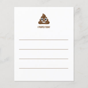I Pooped Today Smiling Emoticon Sign In Sheet