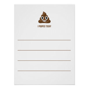 I Pooped Today Smiling Emoticon Sign In Sheet