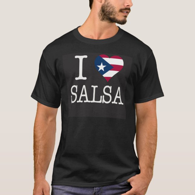 I PR Heart SALSA Black 2 T-Shirt (Front)