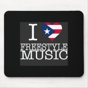 I Pr Heart Style Music Black T Shirt  Mouse Pad