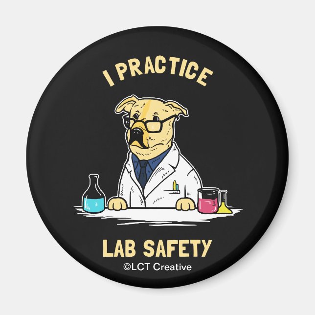 I Practice Lab Safety Magnet (Front)