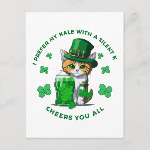 I Prefer My Kale With A Silent K Funny Beer Lover Enclosure Card