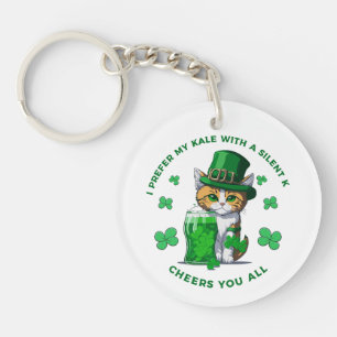 I Prefer My Kale With A Silent K Funny Beer Lover Key Ring
