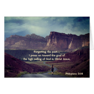 I press on towards the goal Philippians 3:14 Card