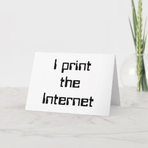 I print the Internet Card