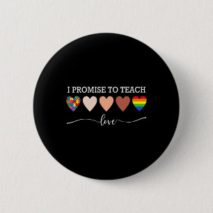 I Promise To Teach Love Autism Awareness African L 6 Cm Round Badge