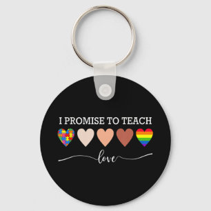 I Promise To Teach Love Autism Awareness for LGBT  Key Ring