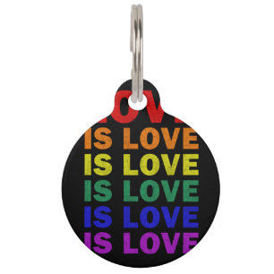 I Promise To Teach Love LGBT-Q Pride Proud Ally Te Pet Tag