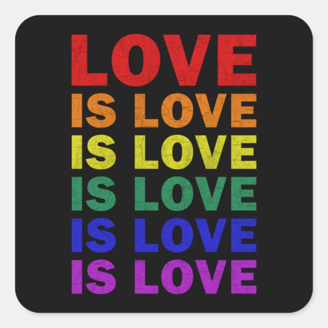 I Promise To Teach Love LGBT-Q Pride Proud Ally Te Square Sticker (Front)