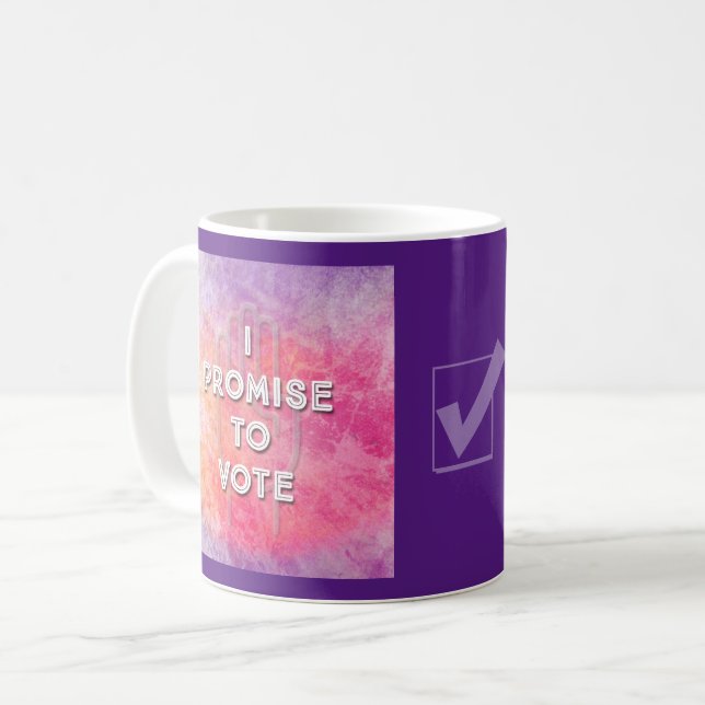 I PROMISE TO VOTE (purple) Coffee Mug (Front Left)