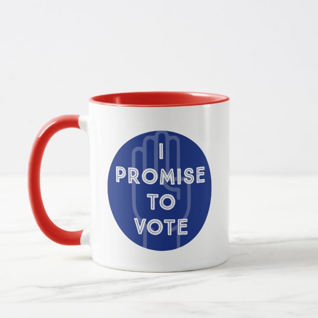 I PROMISE TO VOTE (red&blue) Mug (Left)