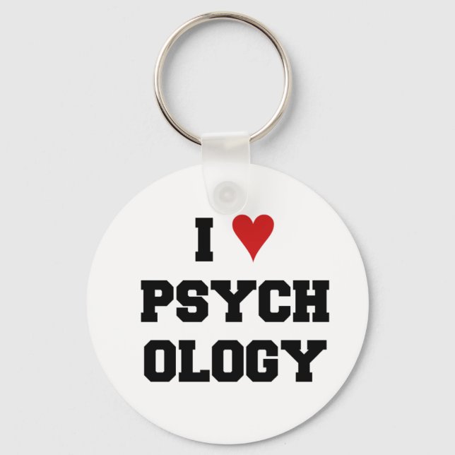 I ♥ PSYCHOLOGY KEY RING (Front)