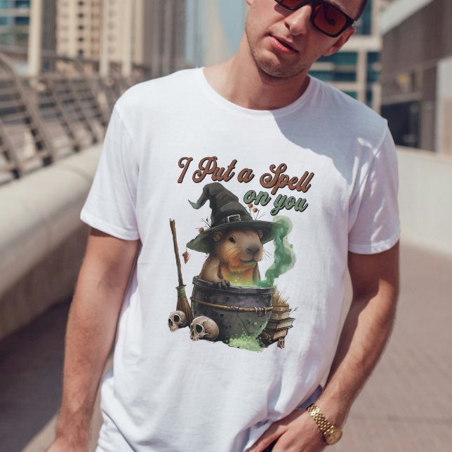 I Put a Spell on Capybara Halloween Funny T-Shirt (Creator Uploaded)