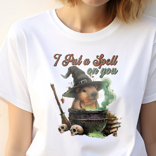 I Put a Spell on Capybara Halloween Funny T-Shirt Tri-Blend Shirt