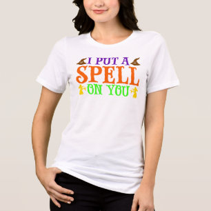 I Put A Spell On You Art Witch Design Tri-Blend Shirt