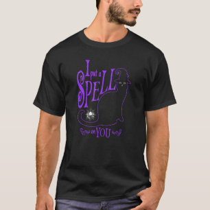 I Put A Spell On You Cute Cat In Witch Halloween H T-Shirt