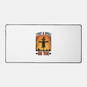 I Put a Spell on You Halloween Scarecrow Vector De Desk Mat