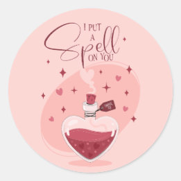 I Put A Spell On You Love Potion Valentine Classic Round Sticker