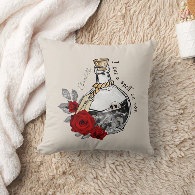 I Put A Spell On You – Love Potion with Skulls Cushion (Blanket)