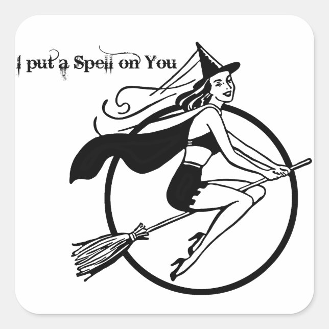 I Put a Spell on You Square Sticker (Front)