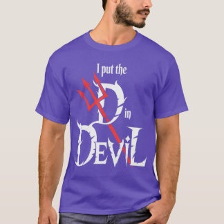 I Put D in Devil Halloween Funny Couple Halloween  T-Shirt