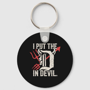 I Put D In Devil Matching Couple Funny Halloween Key Ring