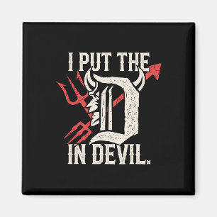 I Put D In Devil Matching Couple Funny Halloween  Magnet