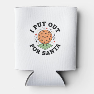 I Put Out For Santa Cookie Christmas Can Cooler