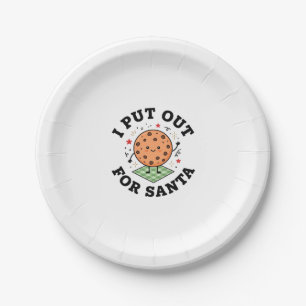 I Put Out For Santa Cookie Christmas Paper Plate
