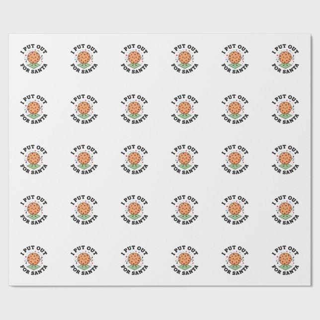 I Put Out For Santa Cookie Christmas Wrapping Paper (Flat)