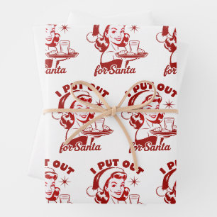 I Put Out For Santa Snarky Christmas Sarcastic  Wrapping Paper Sheet