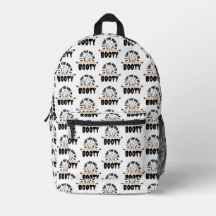 I put the Boo in Booty Funny Halloween Ghost woman Printed Backpack