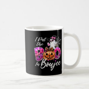 I Put The Boo In Boujee Cute Leopard Boujie Ghost Coffee Mug