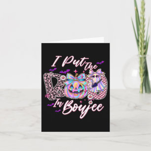 I Put The Boo In Boujee Funny Leopard Boujie Ghost Card