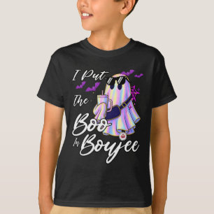 I Put The Boo In Boujee Funny Leopard Boujie Ghost T-Shirt