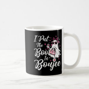 I Put The Boo In Boujee Ghost Funny Pink Leopard H Coffee Mug