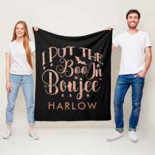 I put the BOO in BOUJEE Halloween Fleece Blanket