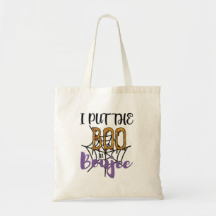 I Put The Boo in Boujee - Sparkly Gold Text Tote Bag